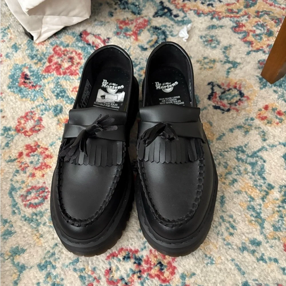 Dr. Martens Vegan Adrian Felix Tassel Platform Loafers - Picture 3 of 5